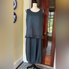 Listing image for Chalet et Ceci | 100% Linen Midi Bubble Skirt & Sleeveless Top w/Ruffle Hem, M